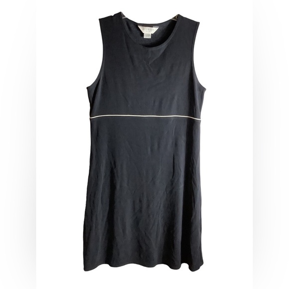 VINTAGE 90s Grunge Express Tricot Black Spandex Sleeveless Tank Mini Dress 8/10 - Picture 1 of 3